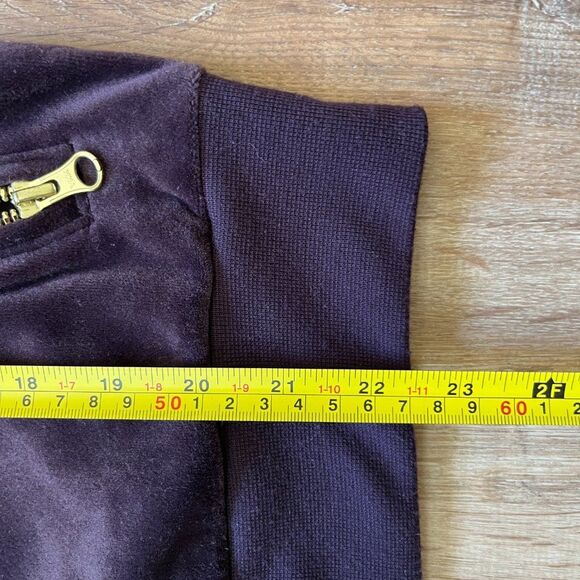NIKE Purple & Gold Velour Velvet Full Zip Sweatshirt   Women’s Size Small - Picture 6 of 8